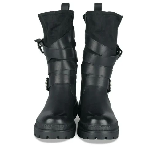 Bottes NOIR Femme Motif Uni Fermeture éclair