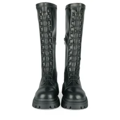 Bottes NOIR Femme Motif Uni Fermeture éclair