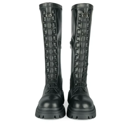 Bottes NOIR Femme Motif Uni Fermeture éclair