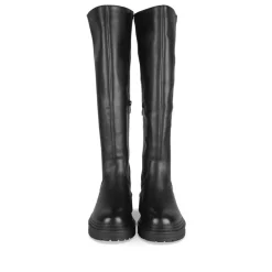 Bottes NOIR Femme Motif Uni Fermeture éclair