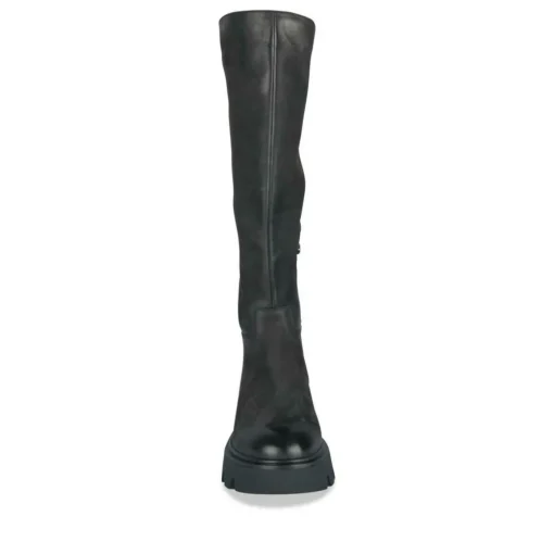 Bottes NOIR Femme Motif Uni Fermeture éclair