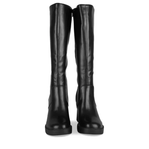 Bottes NOIR Femme Motif Uni Fermeture éclair