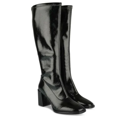 Bottes NOIR Femme Motif Uni Fermeture éclair