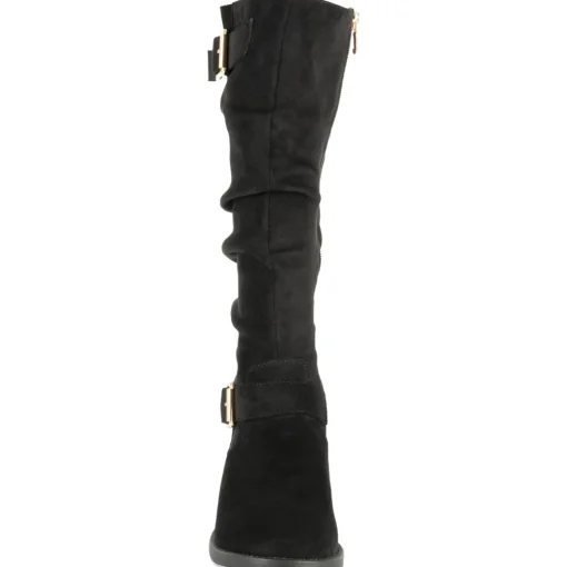 Bottes NOIR Femme Motif Uni Fermeture éclair