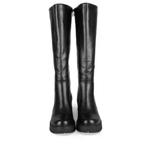 Bottes NOIR Femme Motif Uni Fermeture éclair