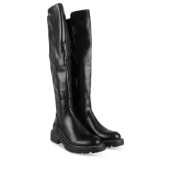 Bottes NOIR Femme Motif Uni Fermeture éclair