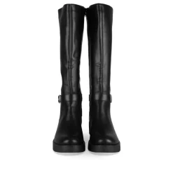 Bottes NOIR Femme Motif Uni Fermeture éclair