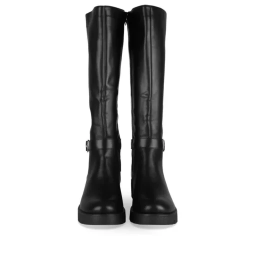 Bottes NOIR Femme Motif Uni Fermeture éclair