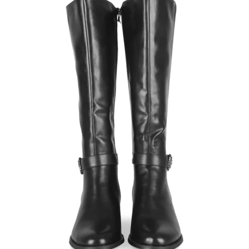 Bottes NOIR Femme Motif Uni Fermeture éclair