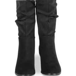 Bottes NOIR Femme Motif Uni A Enfiler