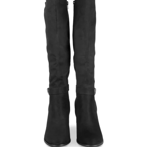 Bottes NOIR Femme Motif Uni A Enfiler