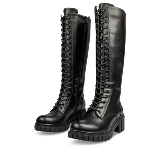 Bottes NOIR Femme Motif Uni Fermeture éclair