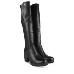 Bottes NOIR Femme Motif Uni Fermeture éclair