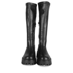 Bottes NOIR Femme Motif Uni Fermeture éclair