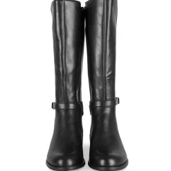 Bottes NOIR Femme Motif Uni A Enfiler