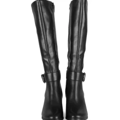 Bottes NOIR Femme Motif Uni A Enfiler