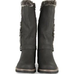 Bottes NOIR Femme Motif Uni A Enfiler