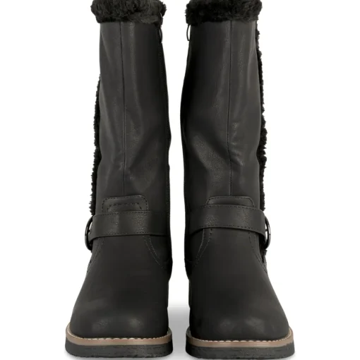 Bottes NOIR Femme Motif Uni A Enfiler