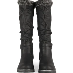 Bottes NOIR Femme Motif Uni A Enfiler