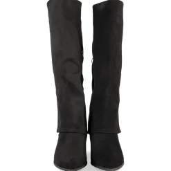 Bottes NOIR Femme Motif Uni Fermeture éclair