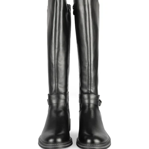 Bottes NOIR Femme Motif Uni Fermeture éclair