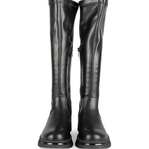 Bottes NOIR Femme Motif Uni Fermeture éclair