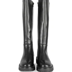 Bottes NOIR Femme Motif Uni A Enfiler