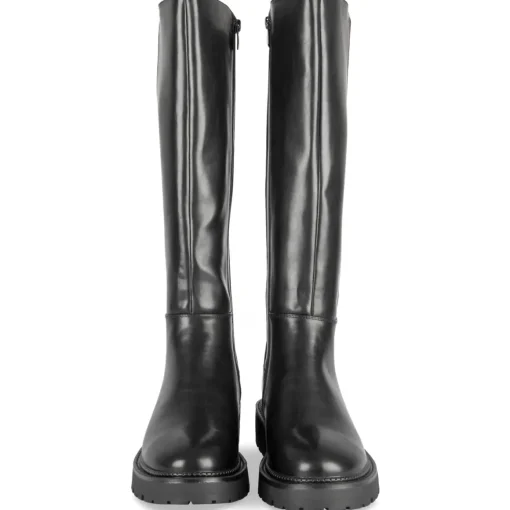 Bottes NOIR Femme Motif Uni A Enfiler