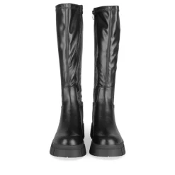 Bottes NOIR Femme Motif Uni Fermeture éclair