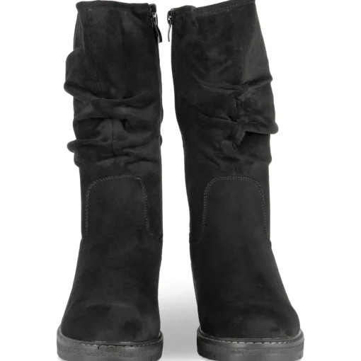 Bottes NOIR Femme Motif Uni Fermeture éclair