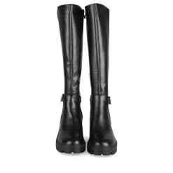 Bottes NOIR Femme Motif Uni Fermeture éclair
