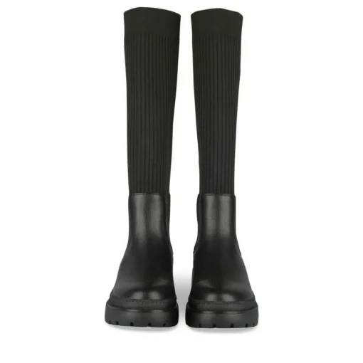 Bottes NOIR Femme Motif Uni A Enfiler