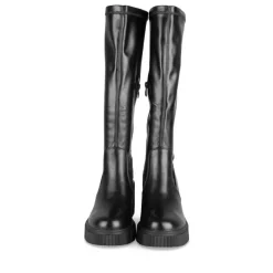 Bottes NOIR Femme Motif Uni Fermeture éclair