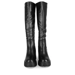 Bottes NOIR Femme Motif Uni Fermeture éclair