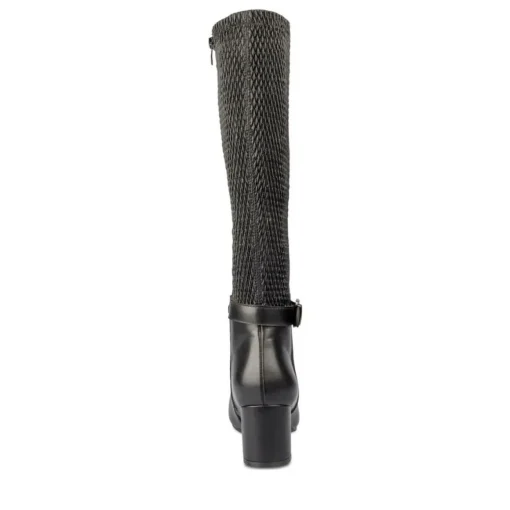 Bottes NOIR Femme Motif Uni Fermeture éclair