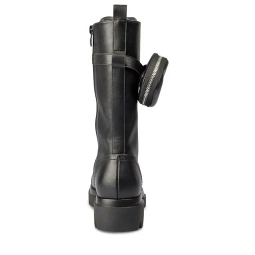 Bottes NOIR Femme Motif Uni Fermeture éclair