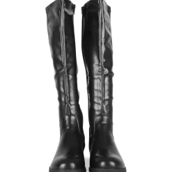Bottes NOIR Femme Motif Uni A Enfiler