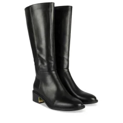 Bottes NOIR Femme Motif Uni Fermeture éclair