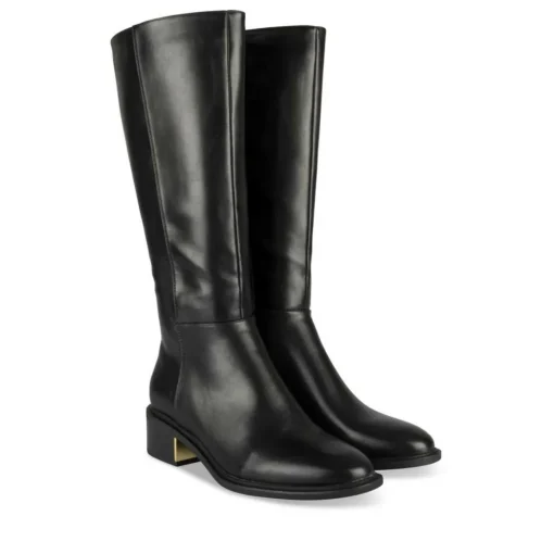Bottes NOIR Femme Motif Uni Fermeture éclair