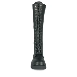 Bottes NOIR Femme Motif Uni Lacets