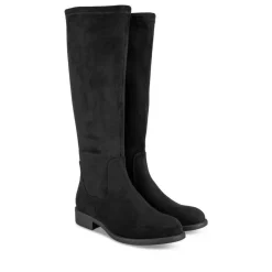 Bottes NOIR Femme Motif Uni Fermeture éclair