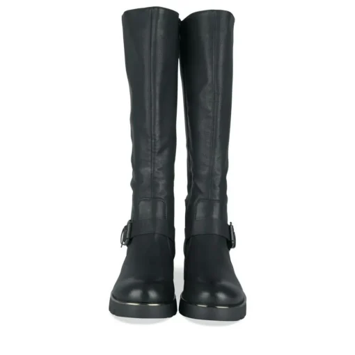 Bottes NOIR Femme Motif Uni Fermeture éclair