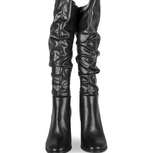 Bottes NOIR Femme Motif Uni Fermeture éclair