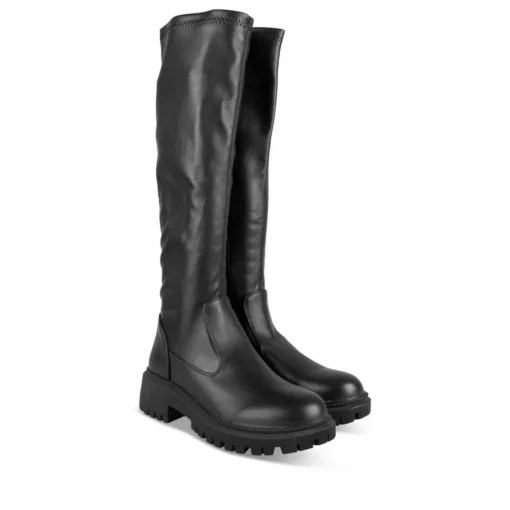 Bottes NOIR Femme Motif Uni Fermeture éclair