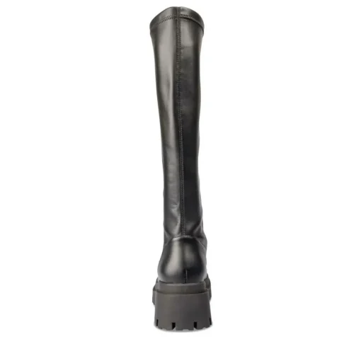 Bottes NOIR Femme Motif Uni Lacets