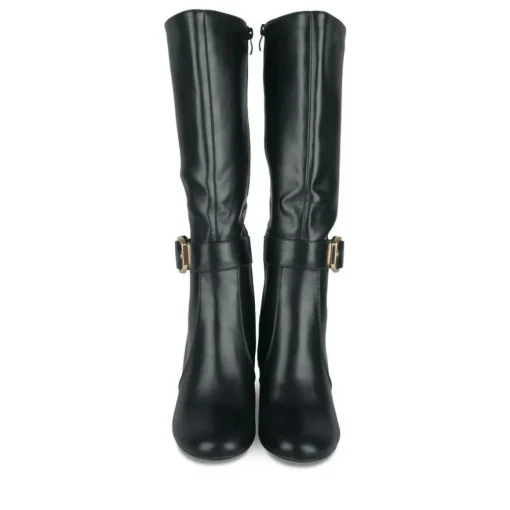 Bottes NOIR Femme Motif Uni Fermeture éclair