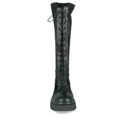 Bottes NOIR Femme Motif Uni Lacets