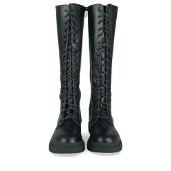 Bottes NOIR Femme Motif Uni Lacets