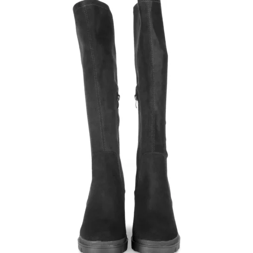 Bottes NOIR Femme Motif Uni Fermeture éclair