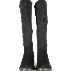 Bottes NOIR Femme Motif Uni A Enfiler